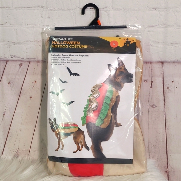 🆕️NWT Vibrantlife Large Dog Hotdog Halloween Costume - Picture 2 of 11